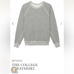 THE GREAT. Gray Women's Crew Neck Sweater